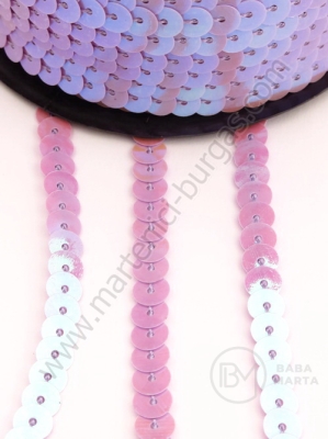 Panglică cu paiete 6mm violet curcubeu 1 metru 411066