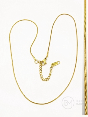Necklace in stainless steel (304) zale grosime 1mm length 45+5cm extensie placată cu aur 281405