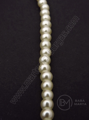 Şir de perle din glass crem 4mm ~80cm ~216 pieces 341040