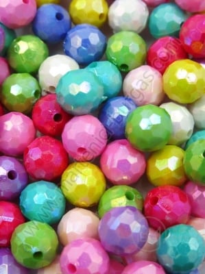 Mărgele colorate AB 10mm fațetate 1 pachet 40g ~72 buc 311329
