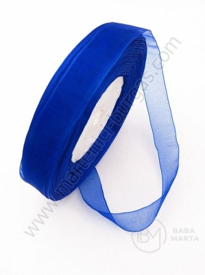 Panglică organza 15mm albastru închis ~45 metri 451254