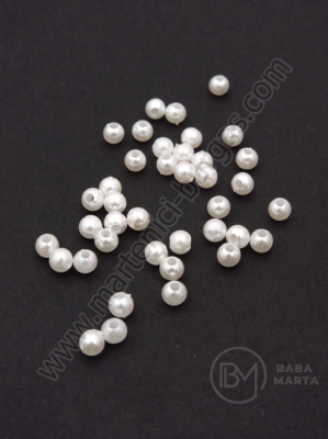 Perlă albă 4mm 1 pachet 40g ~1400 buc 311137