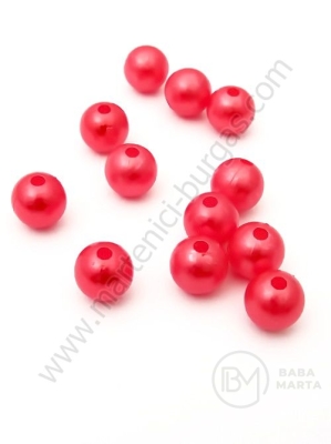 Perlă roșie 10mm 1 pachet 40g ~75 buc 311153