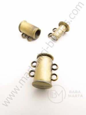 Închizătoare magnetică metalică 2 bucăți 15x13x8mm bronz deschis 1 buc 301136