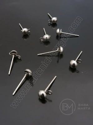 Vârf cercei OȚEL (304) 14x4x6x0.6mm 1 pachet 10 buc 305685