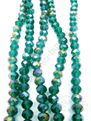 Cristal 6x5mm curcubeu verde 43cm ~92 buc 1 buc 342137