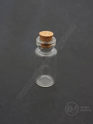Glass bottle 16x35mm cu dop de plută 1 pachet 2 buc 171156