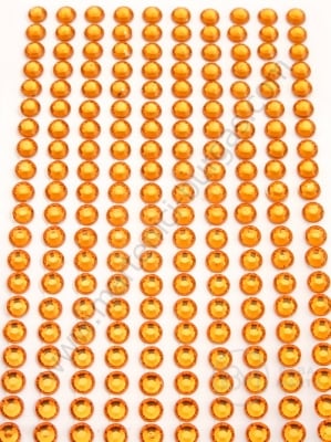 Pietricele acrilice cu lipici 4mm 200 buc 1 autocolant 181338