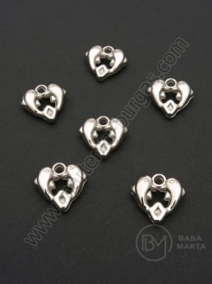 Pandantiv SSV delfini 16x17mm culoare argintie 1 pachet 40 buc 318444