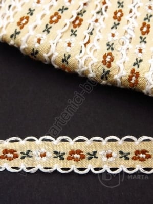 Panglică cu flori 13mm 1 pachet ~20 metri 411205