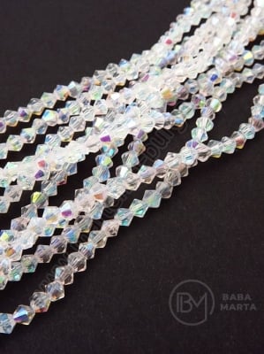 Sârmă de sticlă 3x3mm arc AB transparent ~140 bucăți ~41cm 1 bucată 343594
