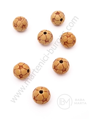 Mărgele 12mm imitație lemn 1 pachet 40g ~36 buc 312132