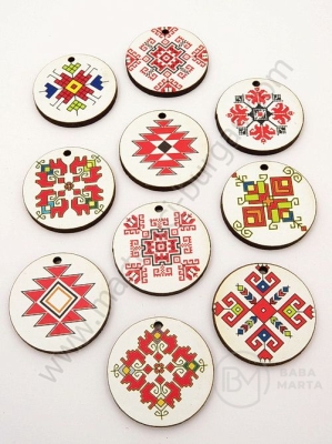 Pendant din lemn 30x3mm BRODERIE gaură 2.5mm 1 pachet 10 bucăți 182202