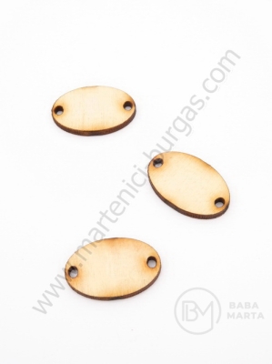 Set oval din lemn 25x16mm gaură 2.5mm 1 pachet 20 bucăți 181566