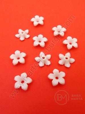 Floare 10x3.5mm gaură albă 1.5mm 1 pachet 40g ~415 buc 312528