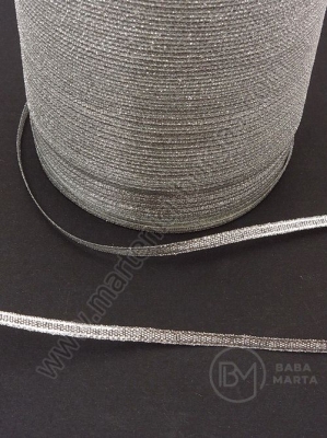 Panglică organza argintie 3mm, 20 metri, 451229