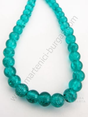 Bilă de vitola 6mm verde craquelat 80cm ~140 buc 1 buc 343180