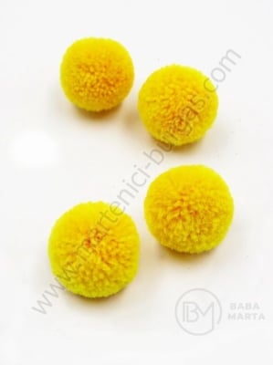 Pompon 20mm galben rață calitate extra 1 pachet 20 buc 461355