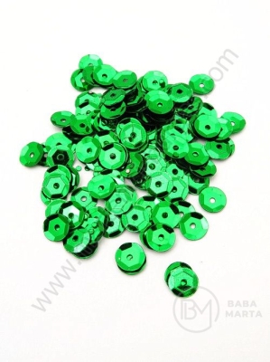 Paiete rotunde 6~7x0.5mm culoare verde 1 pachet 20g ~1700 buc 161034