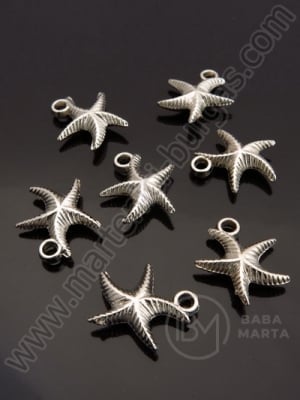 Stea de mare SSV 18x16mm argintie 1 pachet 50 buc 318025