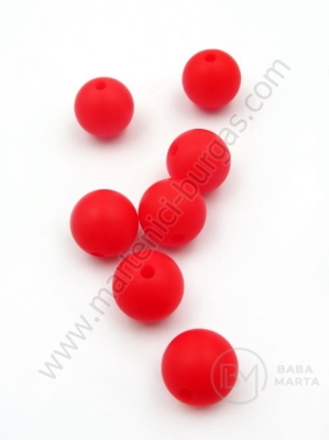 Bilă de mărgele din silicon 12mm gaură 1.5mm 1 paquet 5 buc 317041