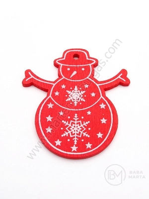 Om de snow din lemn 50x47x3mm gaură 2mm 1 pachet 3 pcs 182348