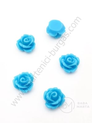 Roz pentru lipit blue 10x6.5mm tip cabochon 1 pachet 20 buc 121033