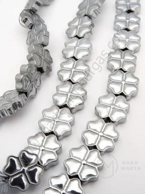 Trifoi hematit 10x10x3mm culoare argintie ~40 buc 1 buc 352575