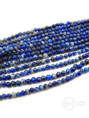 Collier cu lapis lazuli ~2mm gaură mărgele 0.5mm 39cm ~180 pieces 1buc 352999