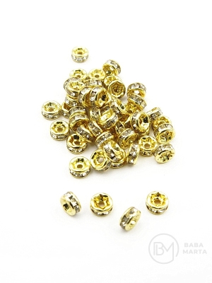 Șaibă cu cristal 4x2mm alamă 1 pachet 20 bucăți 301390