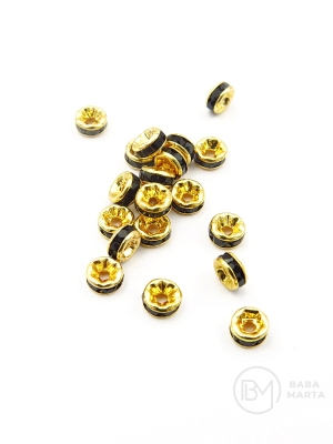 Șaibă cu cristal 4x2mm alamă 1 pachet 20 bucăți 301392