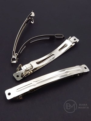 Bază pentru agrafă de păr 100x10mm culoare argintie 2 buc 302257