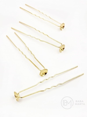 Agrafe metalice 60x8mm culoare aurie 10 bucăți 302259