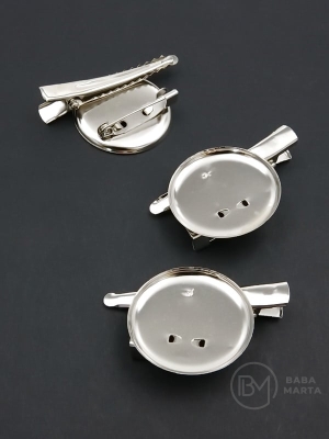 Bază broșă 30mm culoare argintie 5 buc 302261