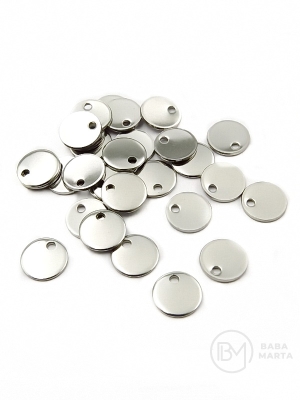 Pandantiv 8x1mm OȚEL (304) gaură 1.4mm 10 buc 303009