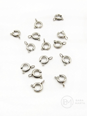 Închizătoare din oțel (304) 5x1.3mm culoare argintie 2 buc 303071