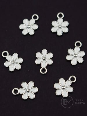 Pandantiv floare metalică 15x10mm 5 buc 304342