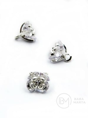 Pendant din alamă 8x7mm cu zirconiu 305440