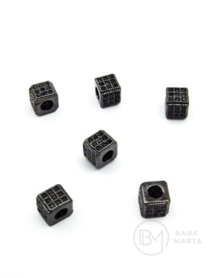 Margele cubice 5x4x5mm din alamă cu zirconiu 305476