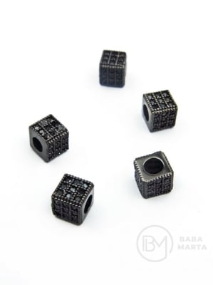 Margele cubice 6x6x6mm din alamă cu zirconiu 305477