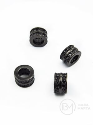 Margele 8x5mm alamă cu zirconiu 305478
