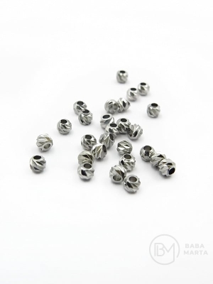 Mărgele bile color nichel 2.5x2mm alamă cu înveliș 20 buc 305922