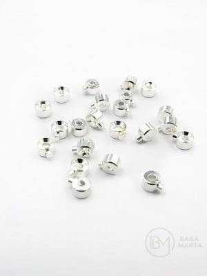 Dop argintiu 3x1.9mm alamă cu înveliș 5 buc 305933
