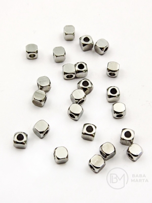 Cub fațetă 4x4mm OȚEL (304) 10 buc 305943