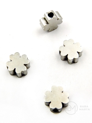 Mărgele trifoi 8x3.5mm OȚEL (304) 1 buc 305975