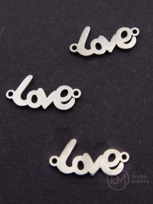 Element de conectare pentru inscripționare 16x7x1mm OȚEL (304) 3 pieces 305981