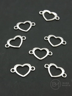 Inimă metalică 17x10mm 50 buc 306588