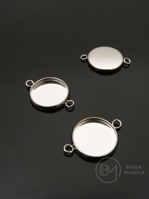 Element de conectare 18x12x2mm OȚEL (304) încastrare 10mm 5 bucăți 307930