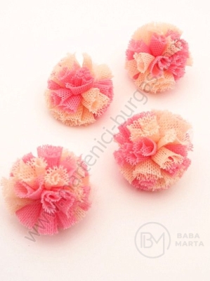 Pompom textil ~25mm bicolor 1 pachet 10 buc 461383