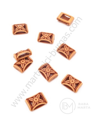 Mărgele 13x10x5mm imitație lemn 1 pachet 40g ~102 buc 312127